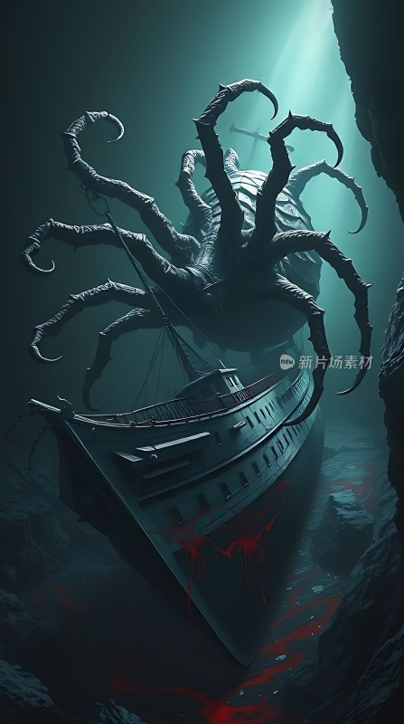 深海巨怪吞噬沉船