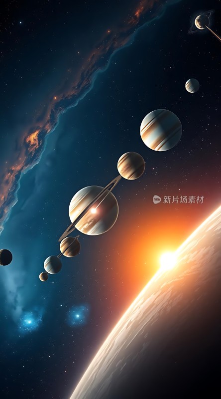 太阳系行星排列图