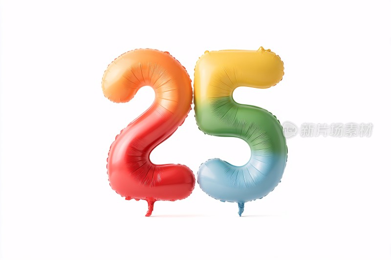彩色数字气球