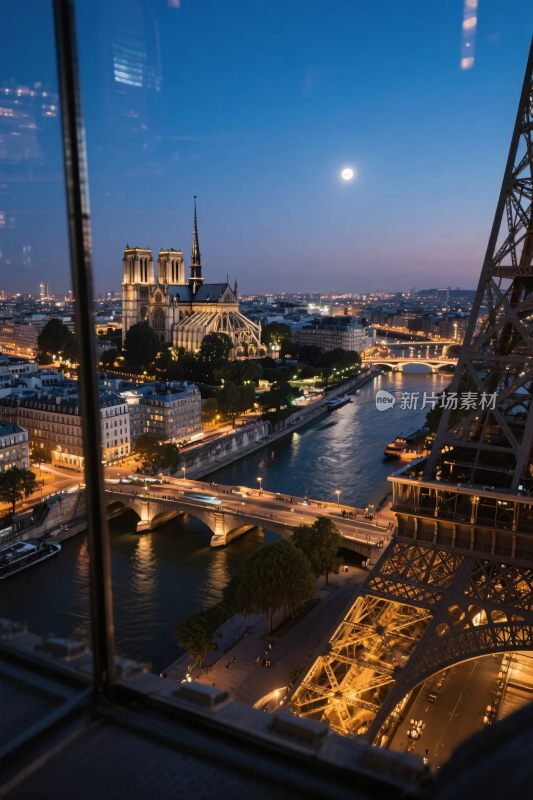 巴黎塞纳河夜景风光