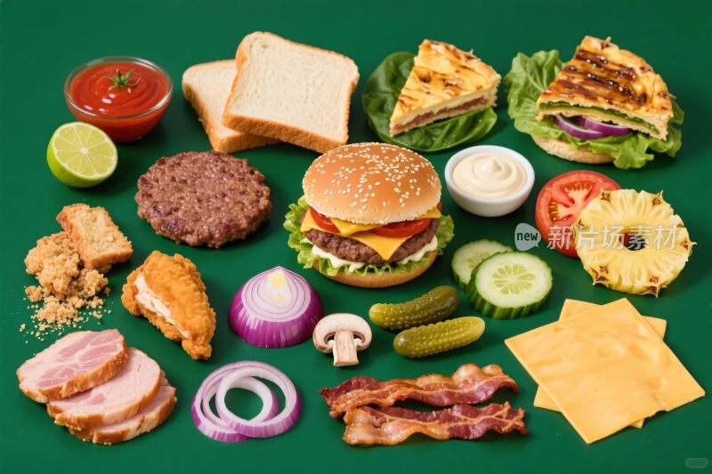 美食食材集合图