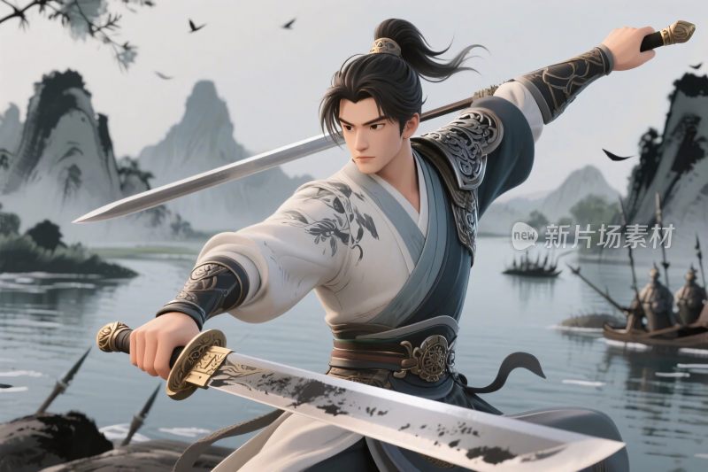 古风武侠剑客插画