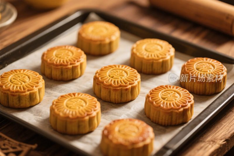 月饼烘焙画面