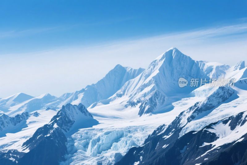 雪山冰川自然风光