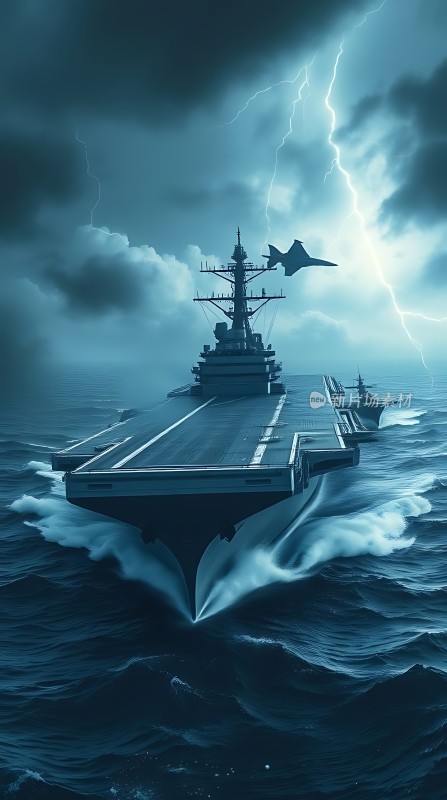 风暴中的航母编队