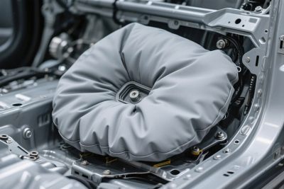 汽车发动机安全气囊特写