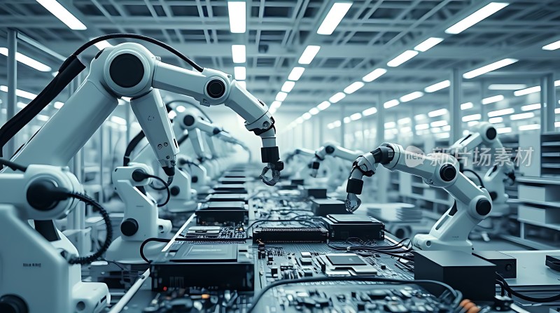 智能机器人生产线高效运作