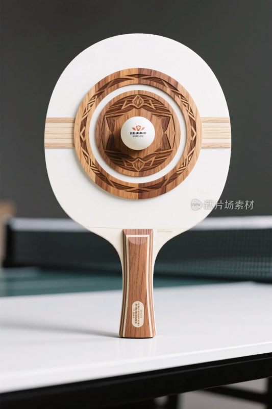乒乓球拍特写图