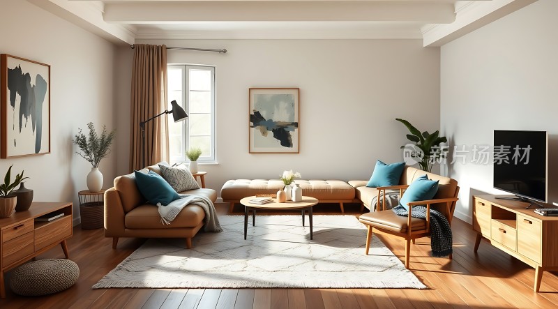 现代简约客厅温馨舒适生活空间
