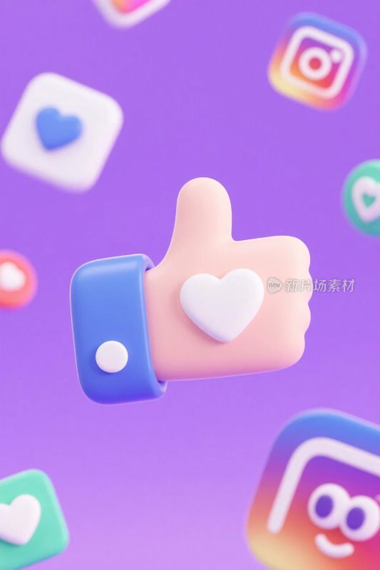 卡通点赞手势插画