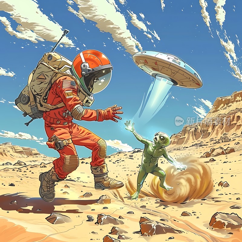 火星探险遇外星人