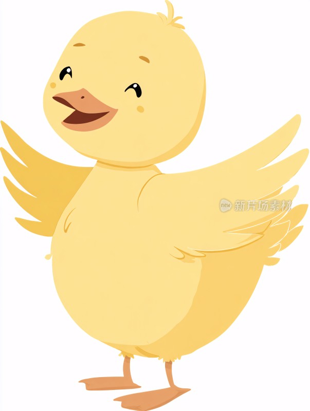 可爱小黄鸭插画