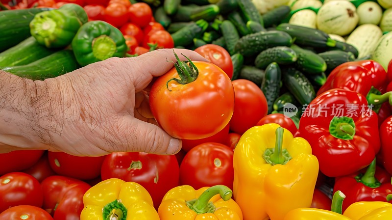 新鲜蔬果色彩缤纷营养丰富！