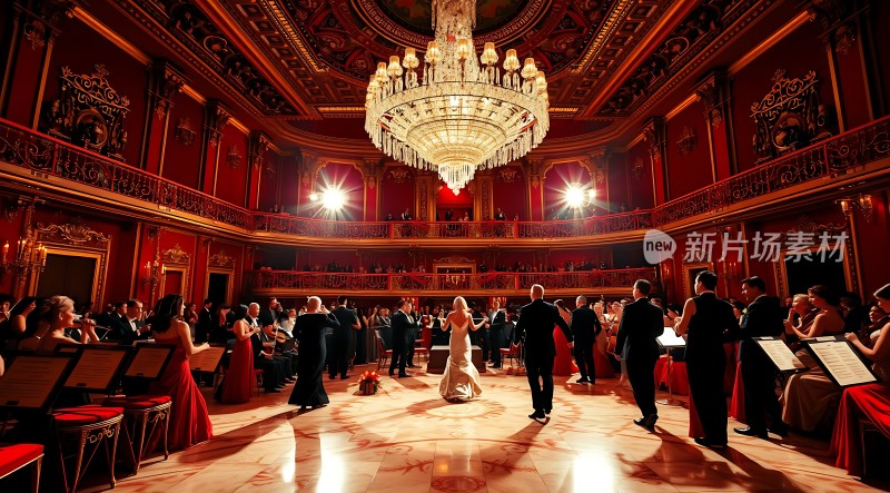 华丽舞厅里的浪漫舞蹈