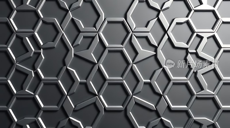 六边形金属纹理设计