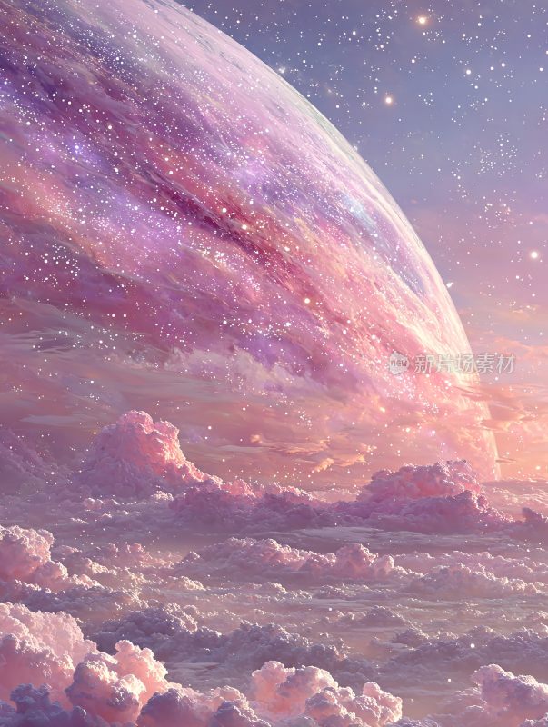 梦幻唯美的星空云海景象