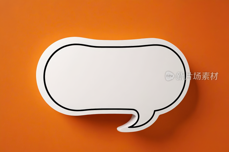 带有空间语音气泡橙色背景谈论说话概