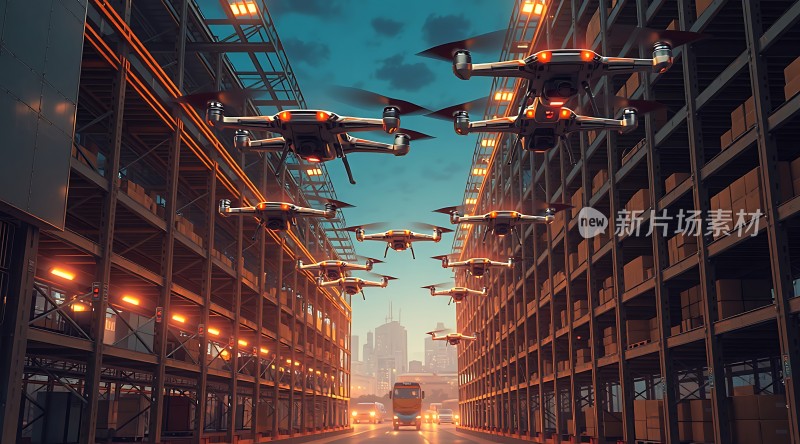 未来物流无人机仓库配送新时代