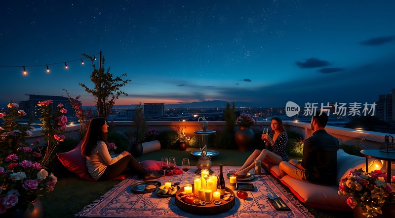 星空下浪漫晚餐