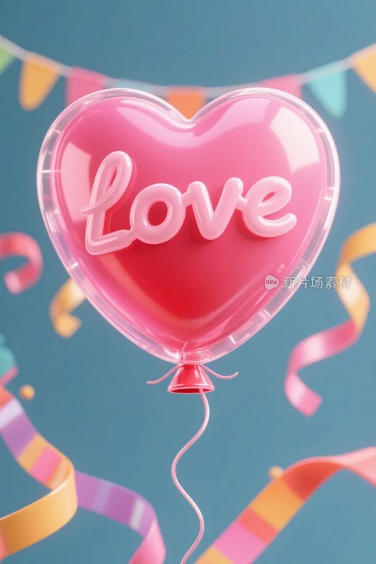 心形爱心气球插画