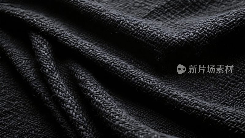 黑色布料纹理特写