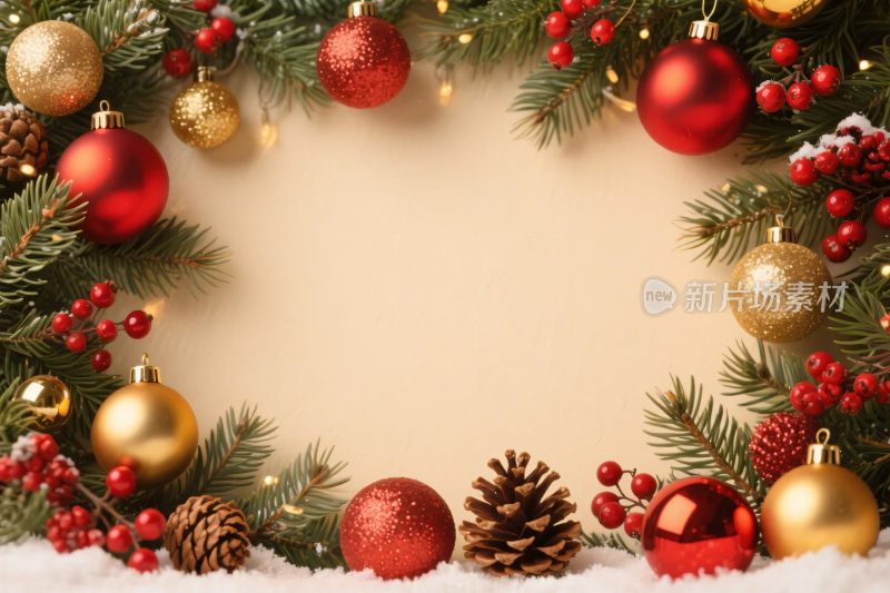 圣诞装饰边框插画