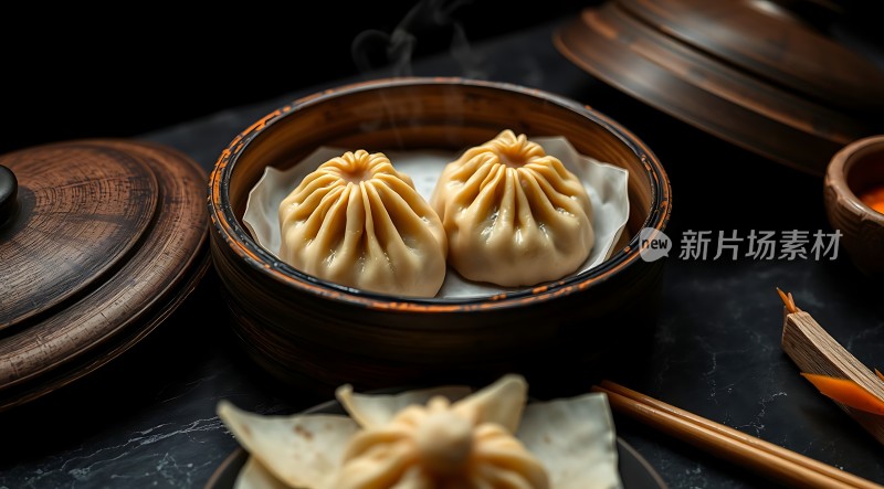 蒸笼里的美味包子