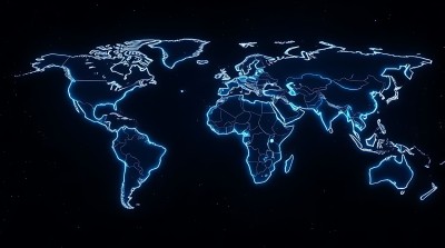 全球网络连接图 全球网络连接图