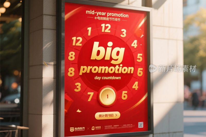 红色促销广告海报