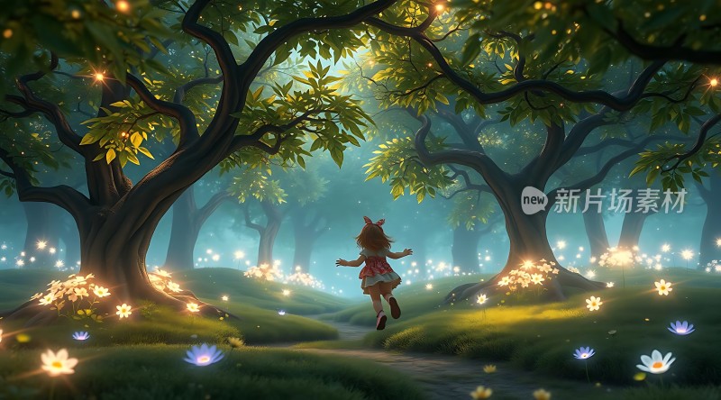 萤光森林中的快乐精灵