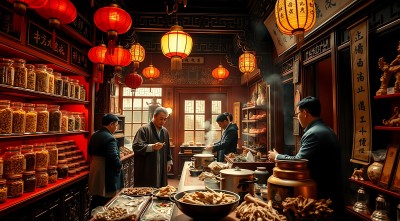 古风药铺里的日常生活场景 古风药铺里的日常生活场景