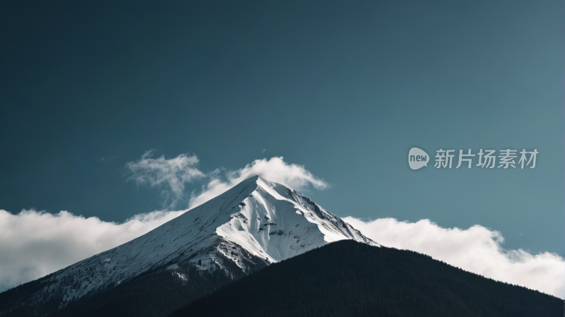 山峰有雪覆盖的山峰高清风景图片