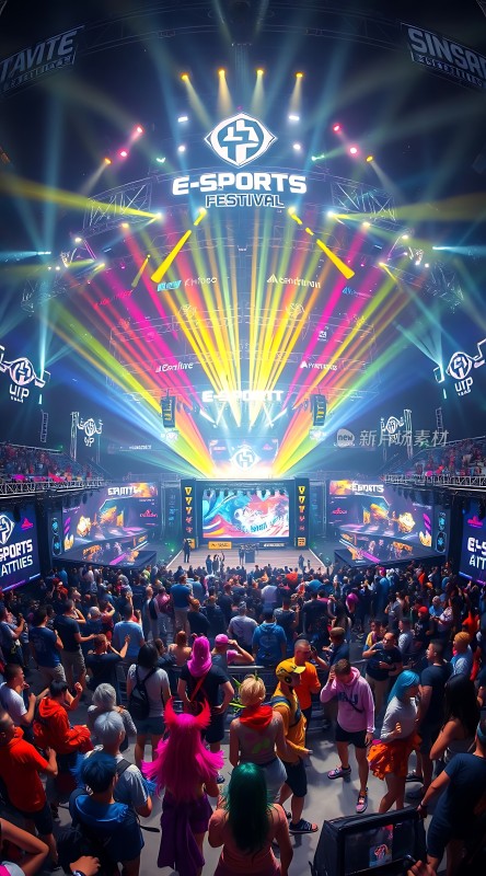 电子竞技嘉年华光影交织的电竞赛场盛宴
