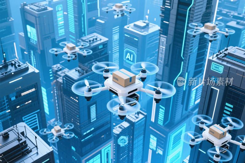未来城市无人机配送