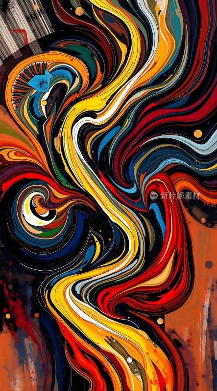 色彩漩涡抽象艺术之美