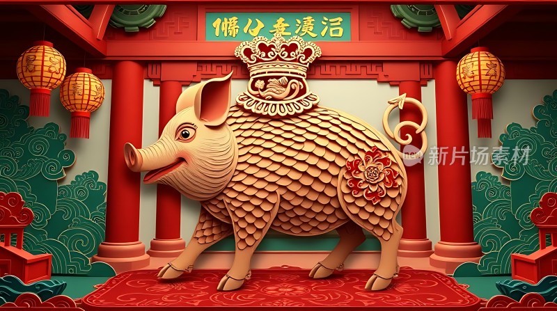 猪年大吉福满堂春