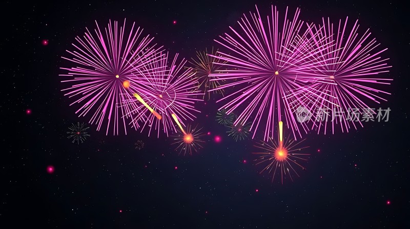 璀璨烟花夜空绽放