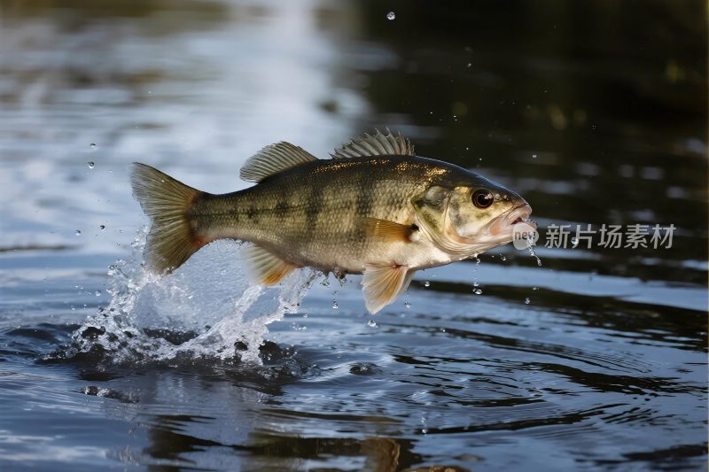 鱼跃水面动态摄影