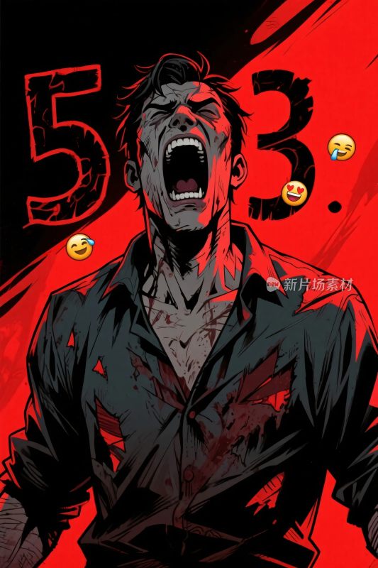 惊悚漫画人物插画