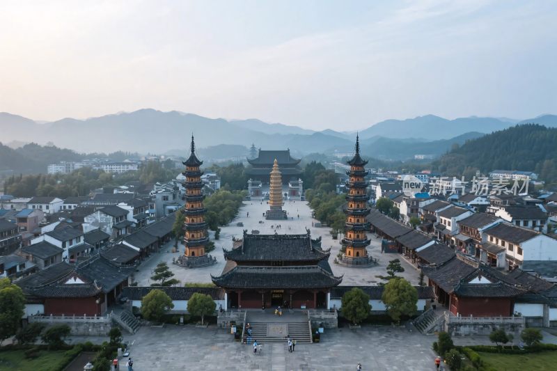 古建筑群寺庙风光