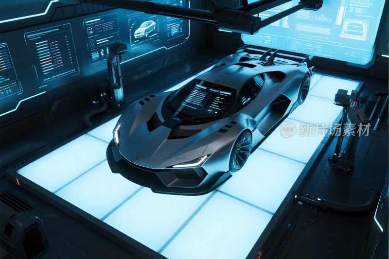 未来科幻跑车实验室展示
