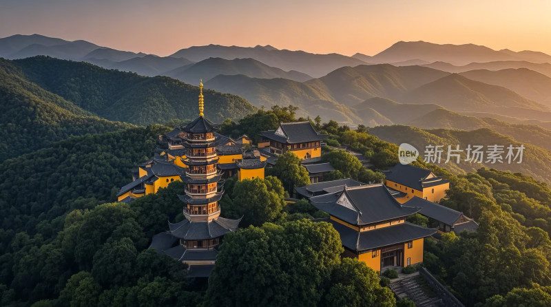 崆峒山晨曦佛塔自然风景名胜区