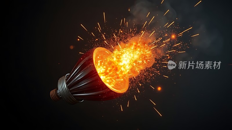 新片场素材 爆炸灯泡