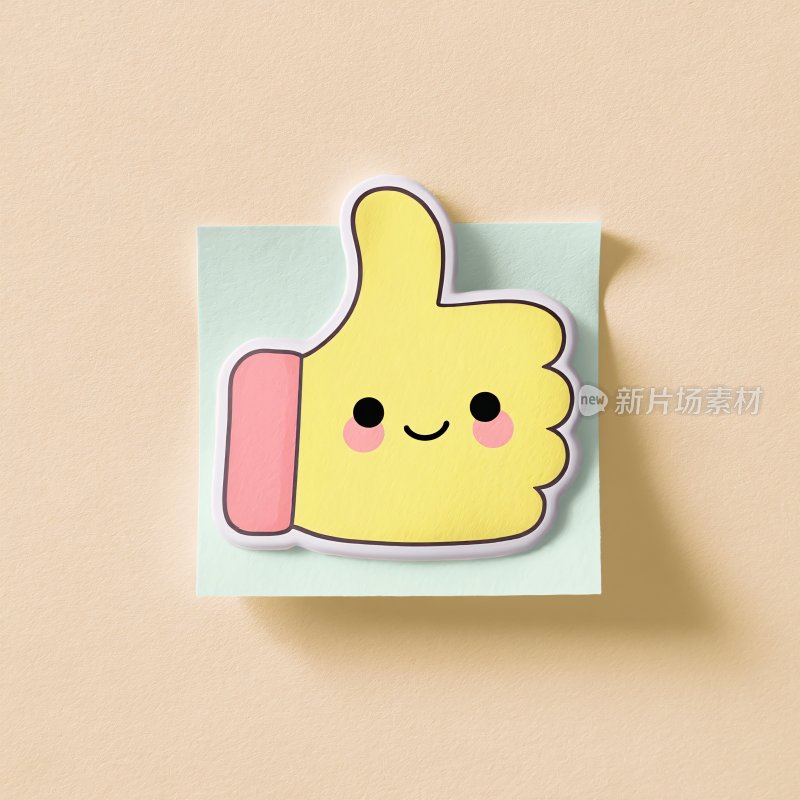 可爱点赞手势插画贴纸