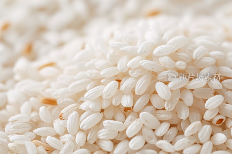 饱满白米特写