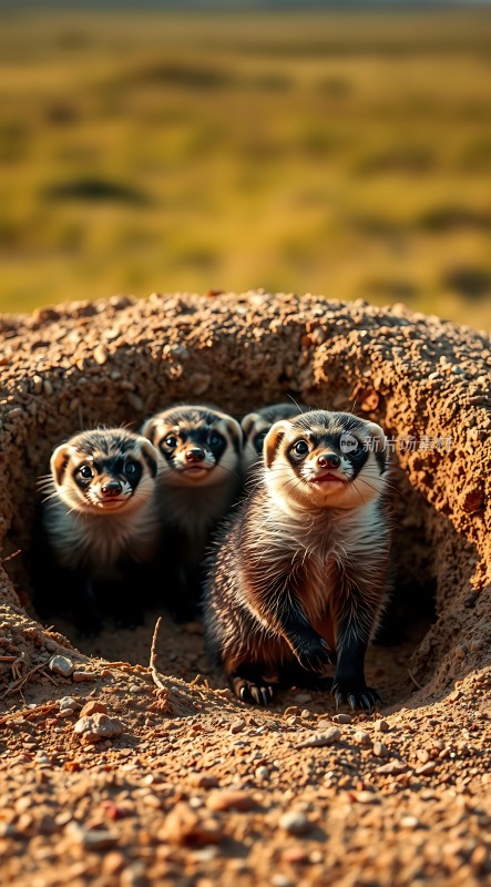 草原三宝探出头