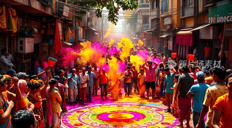 彩色粉末节欢乐与色彩的盛宴