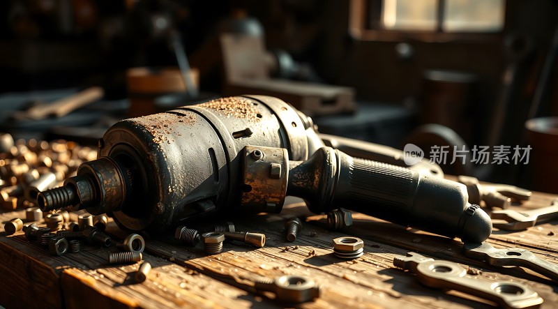 锈蚀电钻与工具