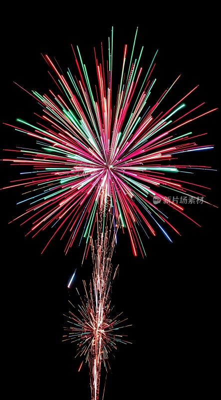 璀璨烟花绽放夜空