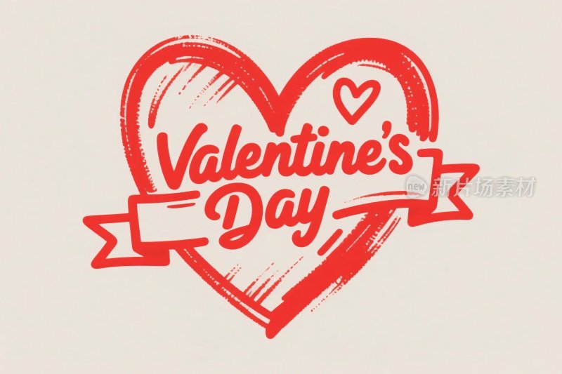 情人节爱心插画标志